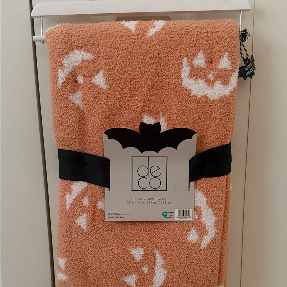 Orange Pumpkin Halloween Blanket